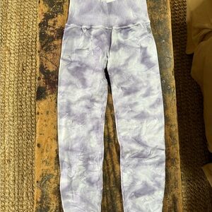 Free People Good Karma Purple Leggings Tie-Dye